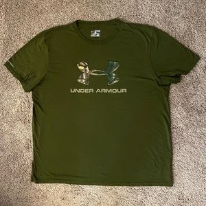 Hunter Green + Camo Under Armour Men’s Short Sleeve T-shirt | 3XL